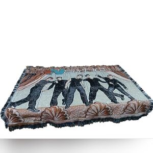 'N Sync Vintage Y2K 90s Boy Band Marionette Throw Blanket With Fringe